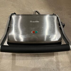 Like New Breville BSG520XL Panini Duo Nonstick Sandwich Press Stainless Steel
